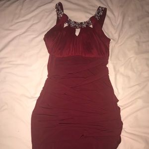 Homecoming red dress with gems